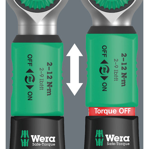 Ｗｅｒａ　空転式トルクレンチ（プリセット型）　Ａ１セーフトルク　２〜１２Ｎｍ　１／４ソケット用　343971　1 丁