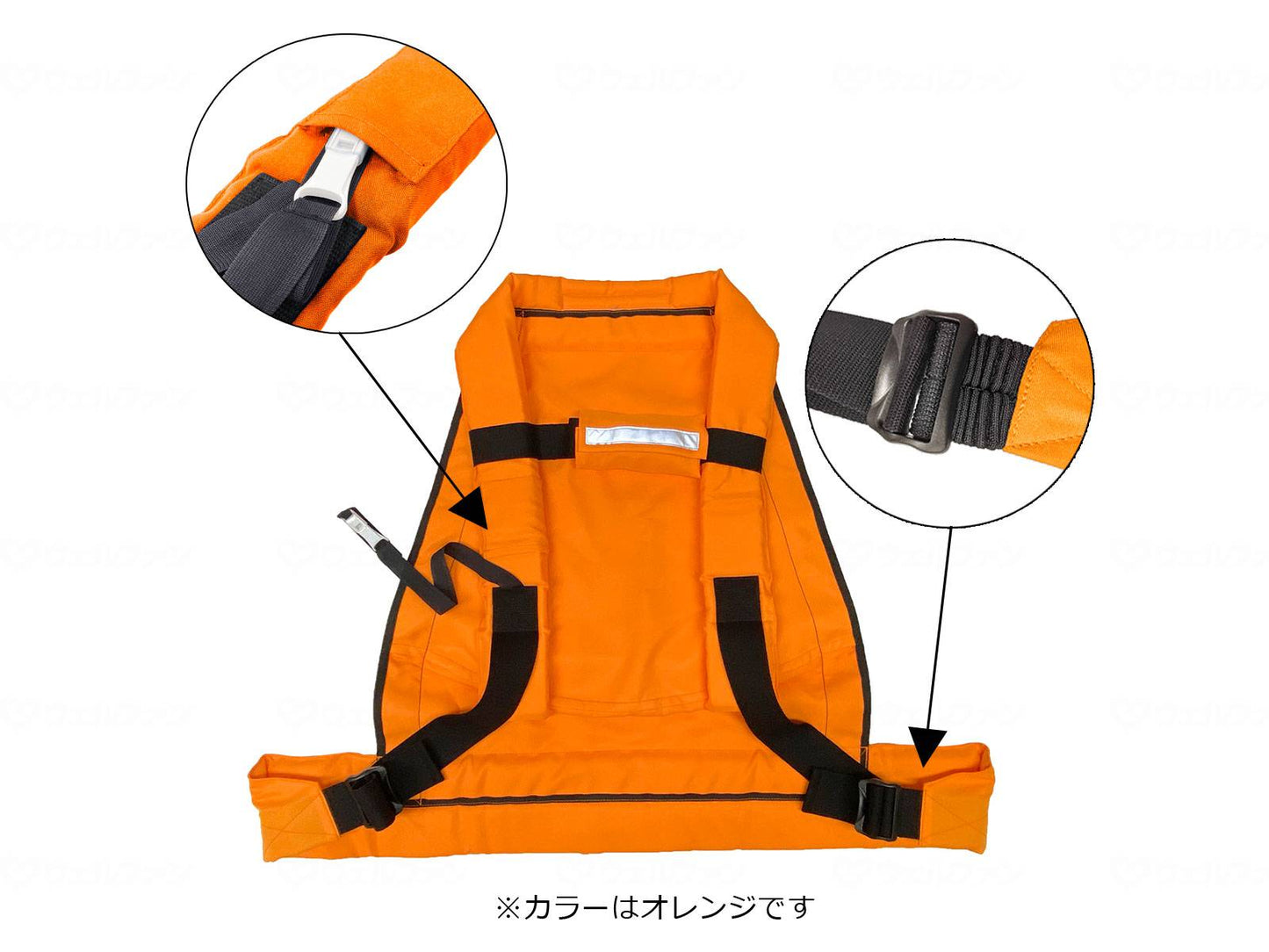 일본 에이텍스 대피 군 개조용 온부 끈 오렌지