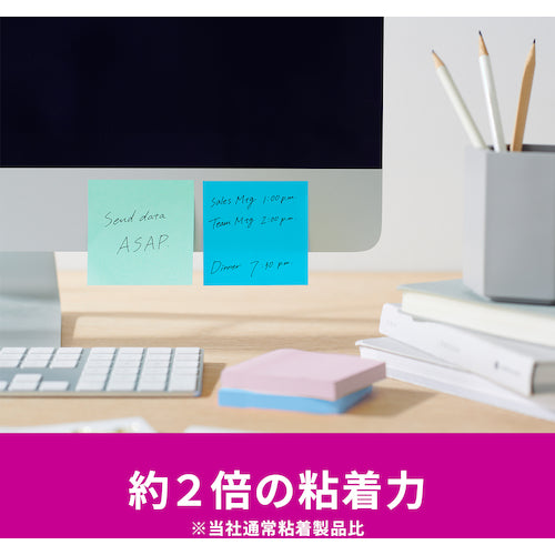 3M 포스트·잇 강점착 노트 멀티 컬러 2 증량 팩 6541SS-MC-2N 1 상자