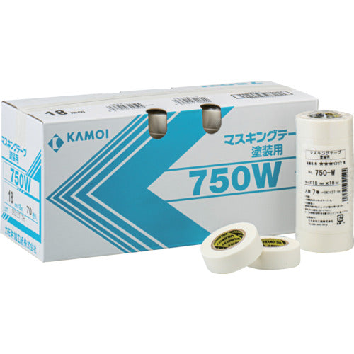 カモ井　マスキングテープ塗装用　ＮＯ．７５０Ｗ　２０ｍｍ（６巻入り）　NO.750W-20　1 PK