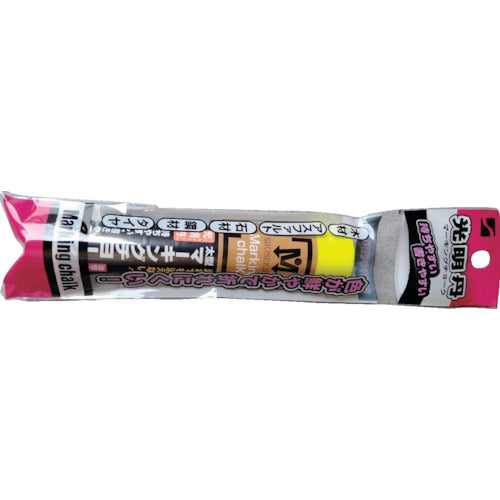 쇼조도 광명탄 마킹 초크 1개 OPP 봉투들이 형광 옐로우 S30068 1봉