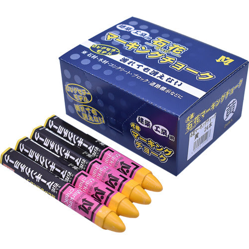 祥碩堂　石花マーキングチョーク　２４本箱売　黄色　S15408　1 箱