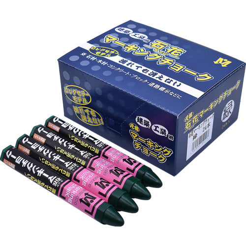 祥碩堂　石花マーキングチョーク　２４本箱売　緑色　S15411　1 箱
