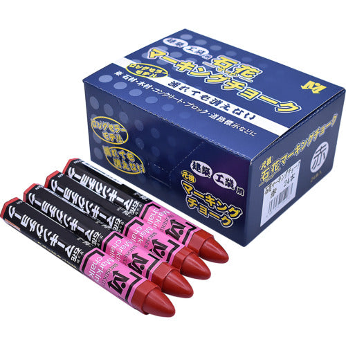 祥碩堂　石花マーキングチョーク　２４本箱売　赤色　S15406　1 箱