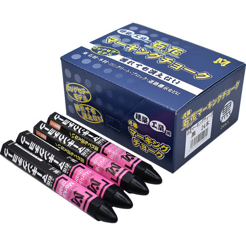 祥碩堂　石花マーキングチョーク　２４本箱売　黒色　S15407　1 箱