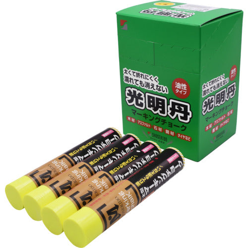 쇼조도 광명탄 마킹 초크 12개 박스 매 형광 옐로우 S30034 1상자