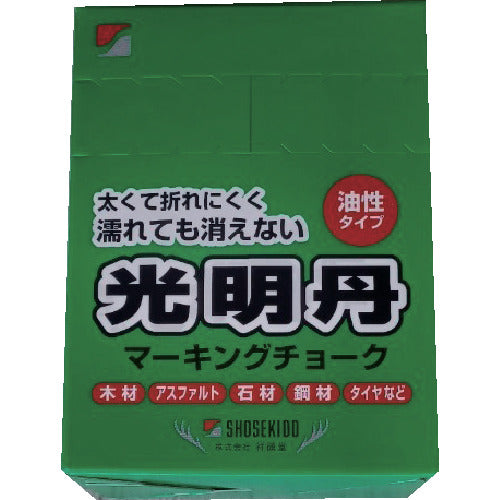祥碩堂　光明丹マーキングチョーク　１２本箱売　赤色　S30002　1 箱