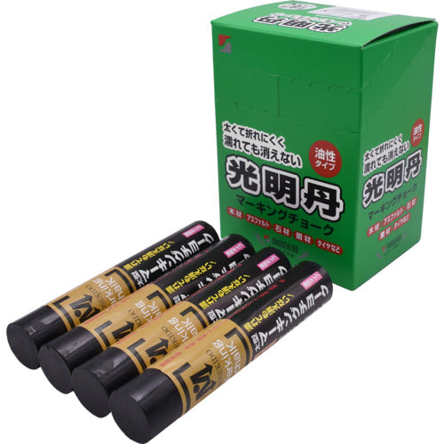 쇼조도 광명탄 마킹 초크 12개 상자 판매 흑색 S30004 1상자