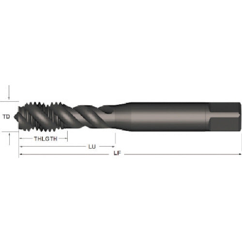 Sandvik Spiral Tap CoroTap (780) Nominal size M10 Pitch 1.25mm Thread length 15mm Total length 75mm EX1CPJ2-M10X1.25 1 piece