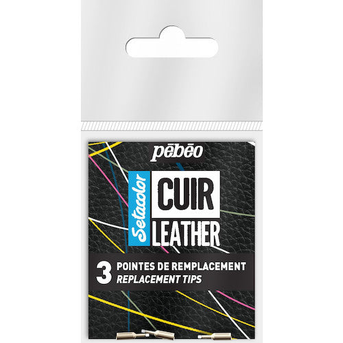 Pebeo Setacolor Leather (for leather) marker pen tip replacement pack of 3 295689 1 piece