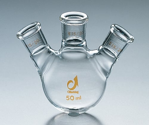 TS Semi-Micro Round Bottom 3-Neck Flask 25, Middle 15/25, Side 15/25 CL0122-07-10 1pc