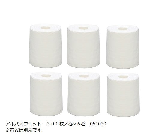 Alpa Sweat 300 sheets/roll x 6 rolls 051039 1 box (300 sheets x 6 rolls)