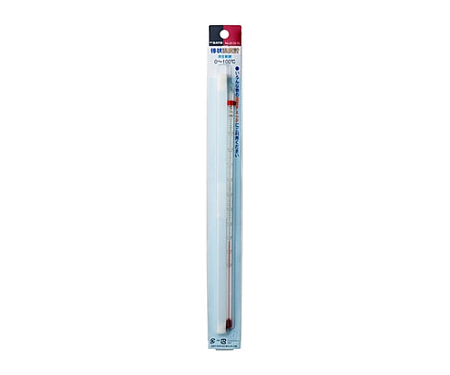 Red liquid rod thermometer 0 to +200℃ Slide pack included 0290-10 1 set