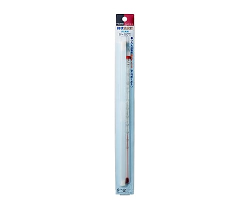 Red liquid rod thermometer -20 to +105℃ Slide pack included 0140-10 1 set