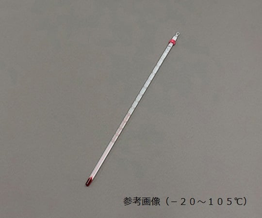 Red liquid rod thermometer -5 to +105℃ Slide pack included 0120-10 1 set