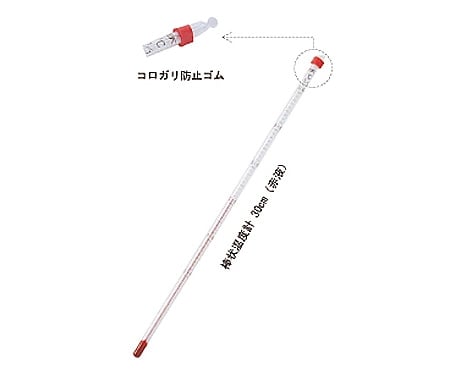 Red liquid rod thermometer -5 to +105℃ Slide pack included 0120-10 1 set