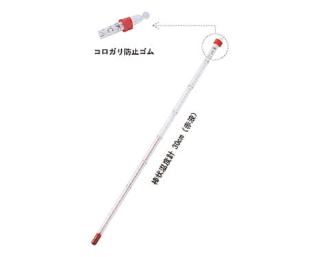 Red liquid rod thermometer -20 to +105℃ Slide pack included 0140-10 1 set