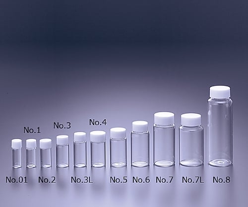 FCスクリュー管瓶　透明　100入　3.5ml　No.01 1箱(100本入)