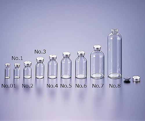 バイアル瓶No.8　100mL 透明　本体のみ　50本 1箱(50本入)