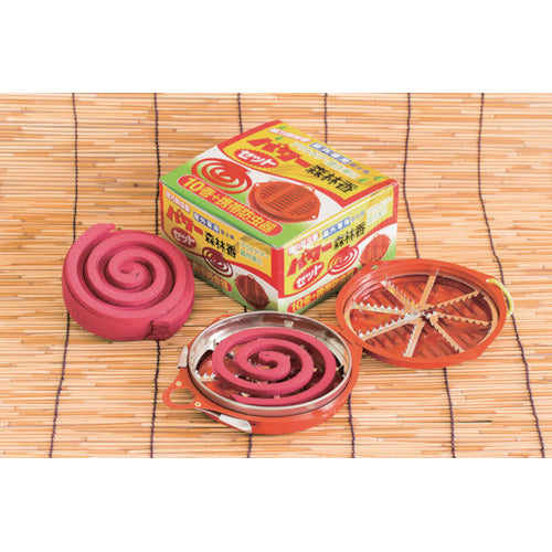 児玉兄弟商会　虫よけ線香　富士錦パワー森林香１０巻＋携帯防虫器セット　4971833015058　1 Ｓ