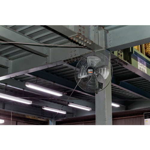 TRUSCO 전폐식 공장 부채 제네랄 팬 벽걸이 타입 알루미늄 하네 블랙 TFBA-45W-BK 1대