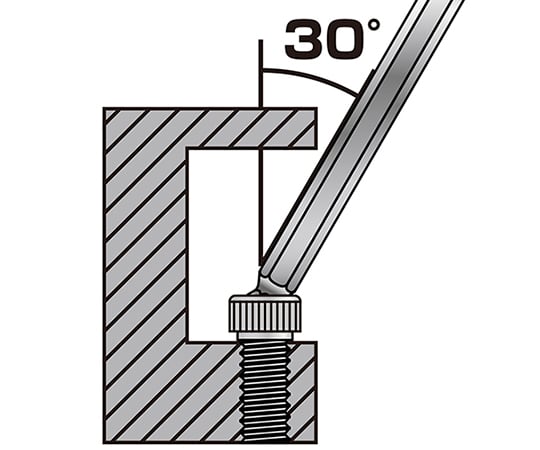 볼 렌치 세트 밀리 사이즈 롱 타입 1.5-8mm 8개 세트 TWB-01 1 세트