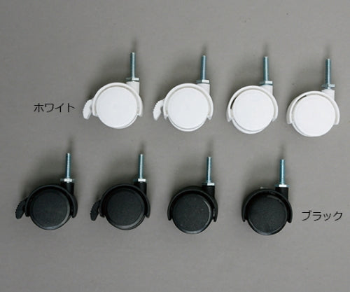 カラーメタルラック キャスター ブラック ポール直径19mm 1セット（4個入）　CMM-4MC 1セット(4個入)