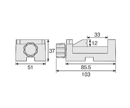 Mini vice for desk drill K-24 1 piece