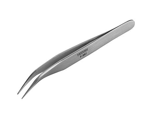 強力型先曲がりピンセット　P-887 1個