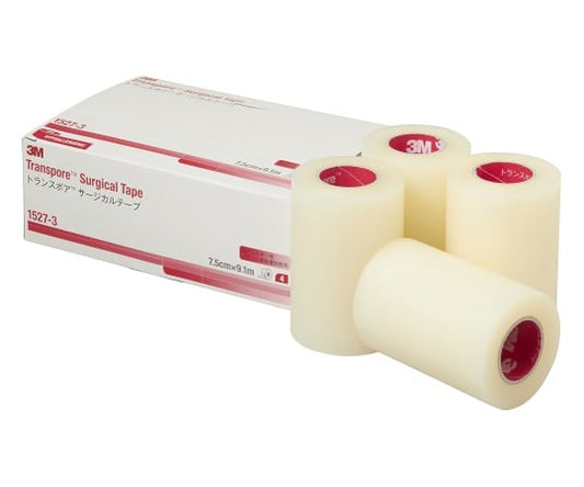 Transpore(TM) Surgical Tape 75mm x 9.1m 1 box (4 rolls) 1527-3 1 box (4 rolls)