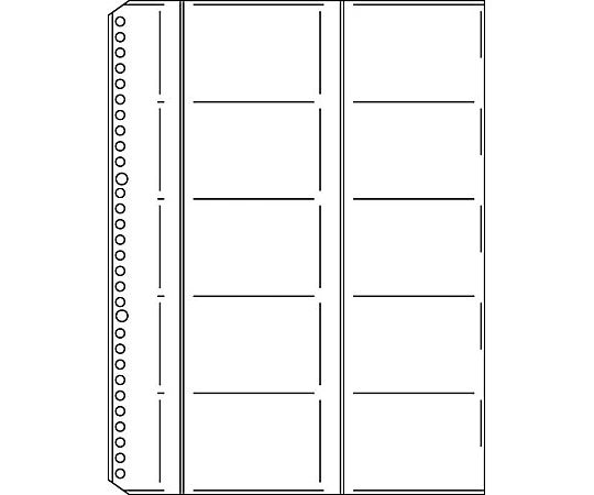 名刺ホルダーリフィルA4 30穴横入20名 10枚　ﾒｲ-398 1パック(10枚入)