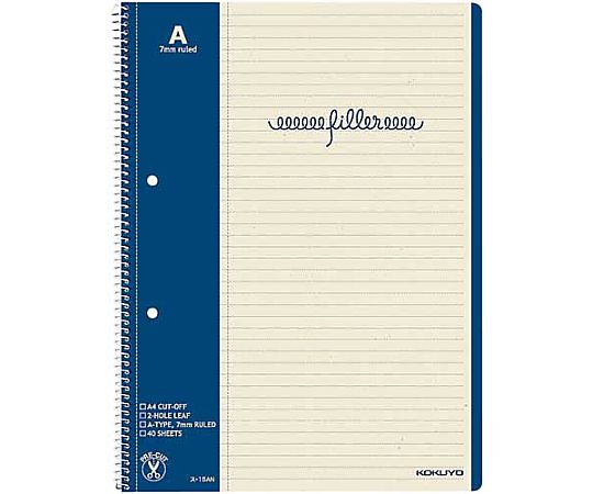 필러 노트 A4 A 괘 7mm 마진 갯벌 40장 스-15AN 1권