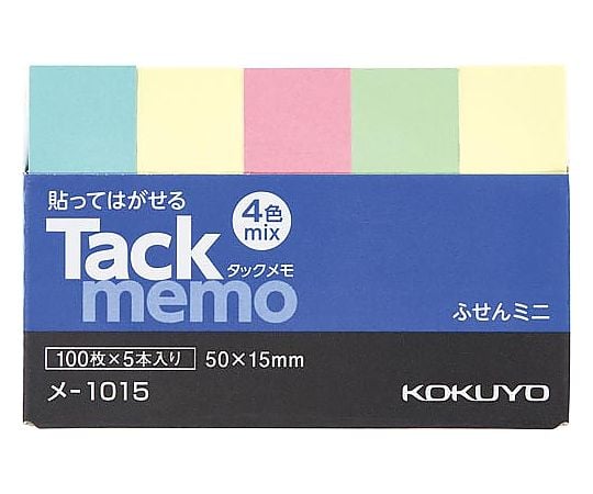 Tack Memo Mini 50 x 15 Mixed Color x 5 Books Me-1015N 1 Pack (5 Books)