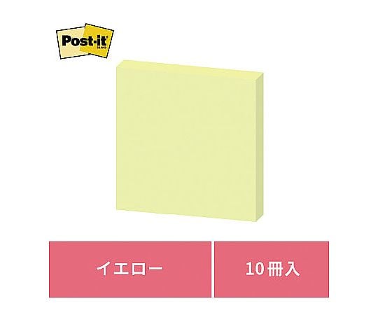 ポストイット 再生紙ノート 75×75 黄10冊　6541-Y 1パック(10冊入)