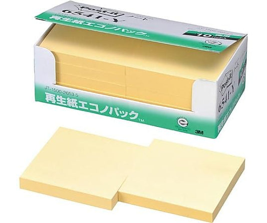 Post-it Recycled Paper Notebook 75 x 75 Yellow 10 pcs 6541-Y 1 pack (10 pcs)