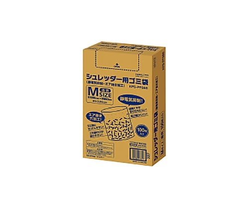 슈레더용 쓰레기봉투(정전기 억제・에어 빼기 가공) M 100장입 KPS-PFS86 1상자(100장입)