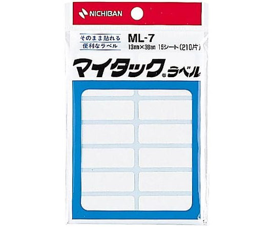 MyTack Plain Labels 13 x 38mm 210 pieces ML-7 1 pack (210 pieces)