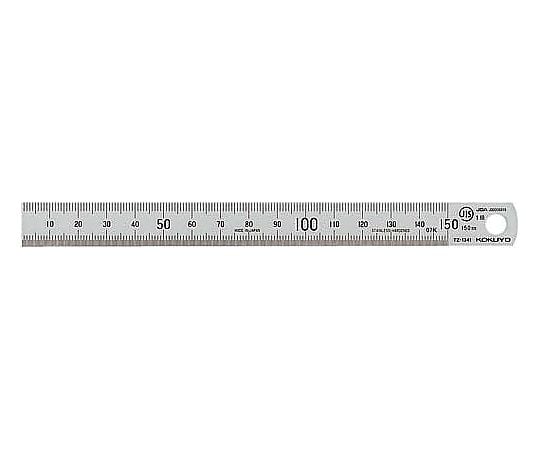 Stainless steel straight ruler 15cm JIS Class 1 TZ-1341 1 piece