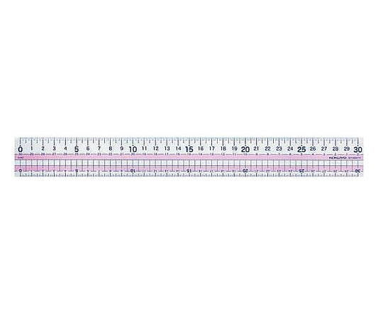 Straight ruler made of recycled PET resin, 30cm scale, pink GY-GBA111P 1 piece
