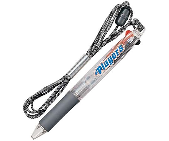 2-color ballpoint pen with string, transparent shaft, SE382.T, 1 piece