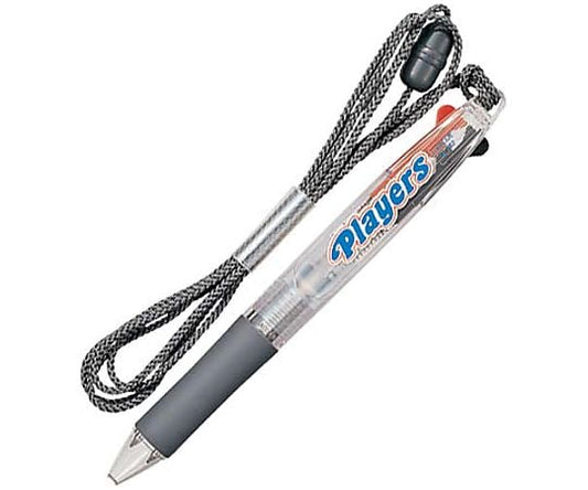 2-color ballpoint pen with string, transparent shaft, SE382.T, 1 piece