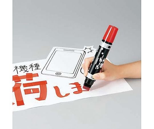 油性マーカー マッキー極太 赤　MC-EB-450-R 1本