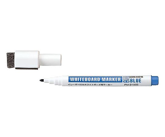 Whiteboard marker with eraser, extra tip, blue PM-B100B, 1 pc