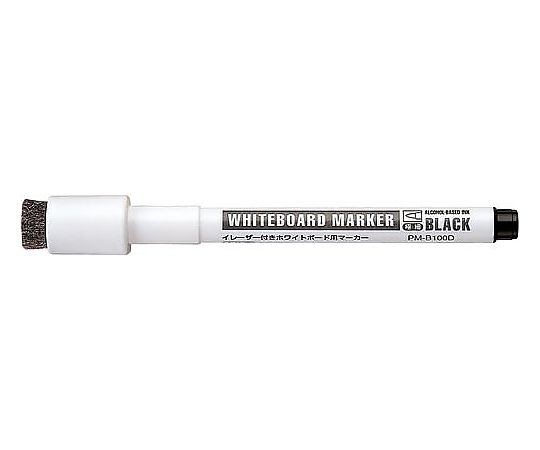 Whiteboard marker with eraser, extra-fine tip, black, PM-B100D, 1 pc