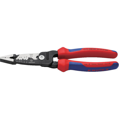 ＫＮＩＰＥＸ　電工用多機能プライヤー　２００ｍｍ　コンフォートグリップ　1372200ME　1 丁