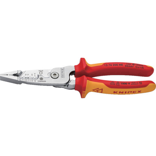 ＫＮＩＰＥＸ　電工用多機能絶縁プライヤー　２００ｍｍ　1376200ME　1 丁