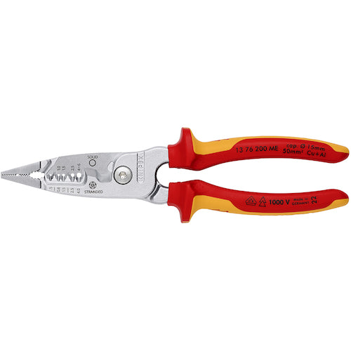 ＫＮＩＰＥＸ　電工用多機能絶縁プライヤー　２００ｍｍ　1376200ME　1 丁