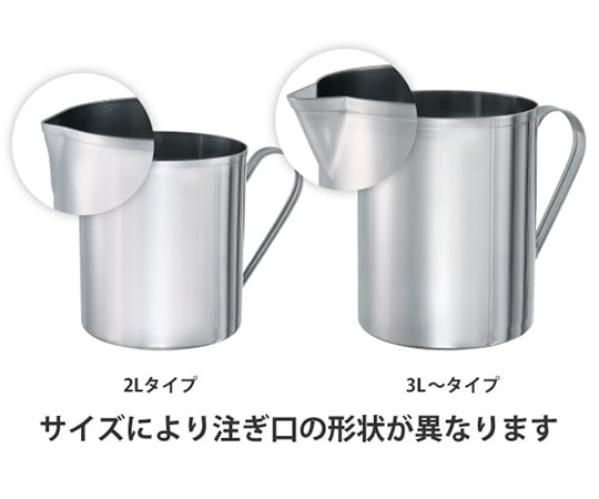 ステンレスビーカー　手付　ＢＫ－２　２Ｌ　2L BK-2 1個