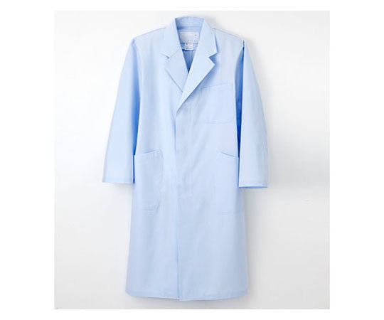 Men's single-breasted examination gown, blue, L, KEX5110, 1 piece