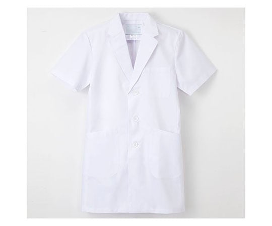 Men's single short sleeve examination gown, white, L, KEX5112, 1 piece